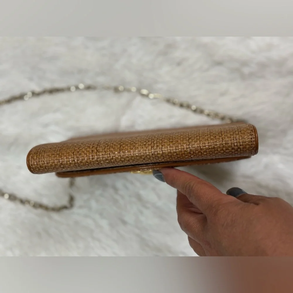Elegant Brown Bee Embellished Clutch